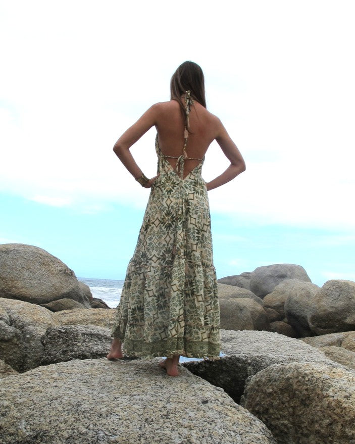 Jaipur Maxi Dress Green Leaf