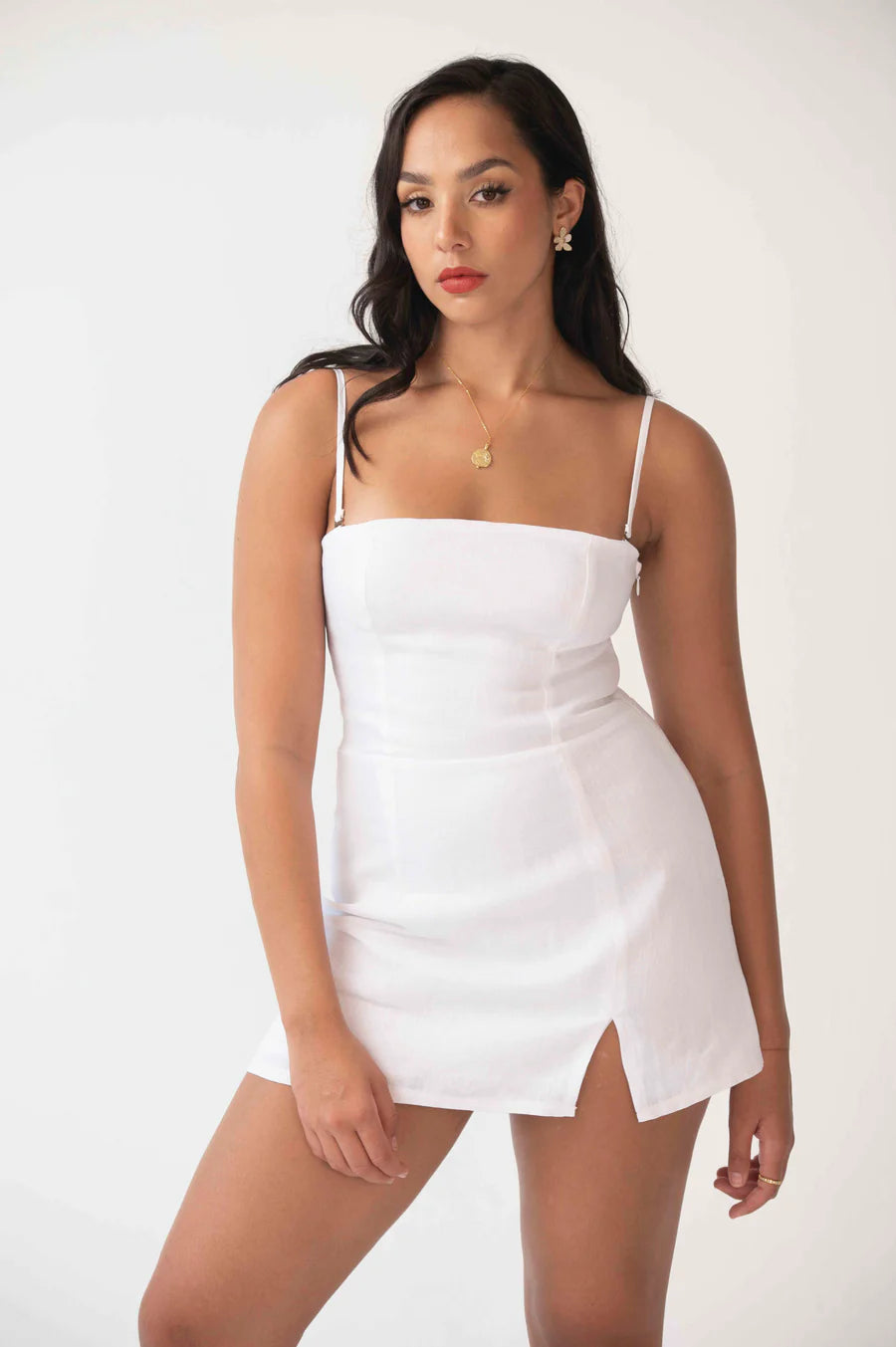 The Cara Mini Dress White