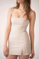 The Cara Mini Dress Natural