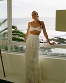 Elise Frill Maxi Skirt Milk