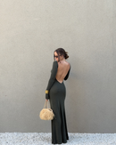 Isola Backless Maxi Dress Olive