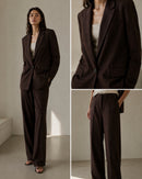 Cocoa Command Tailored Pants  Brown