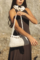 Lua Crochet Bag Neutral Wooded Beads