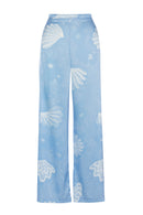 Corsica Palazzo Pants White Shells & Sand