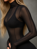 Soft Exposure Mesh Top Black