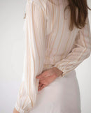 The Aida Top Beige Stripes