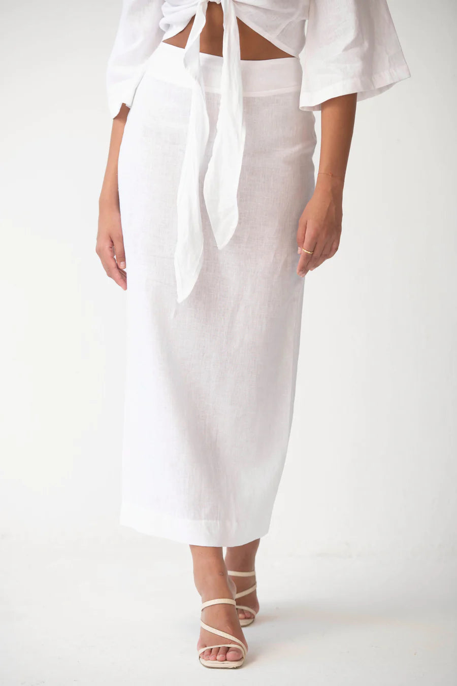 The Maxi Pencil Skirt White
