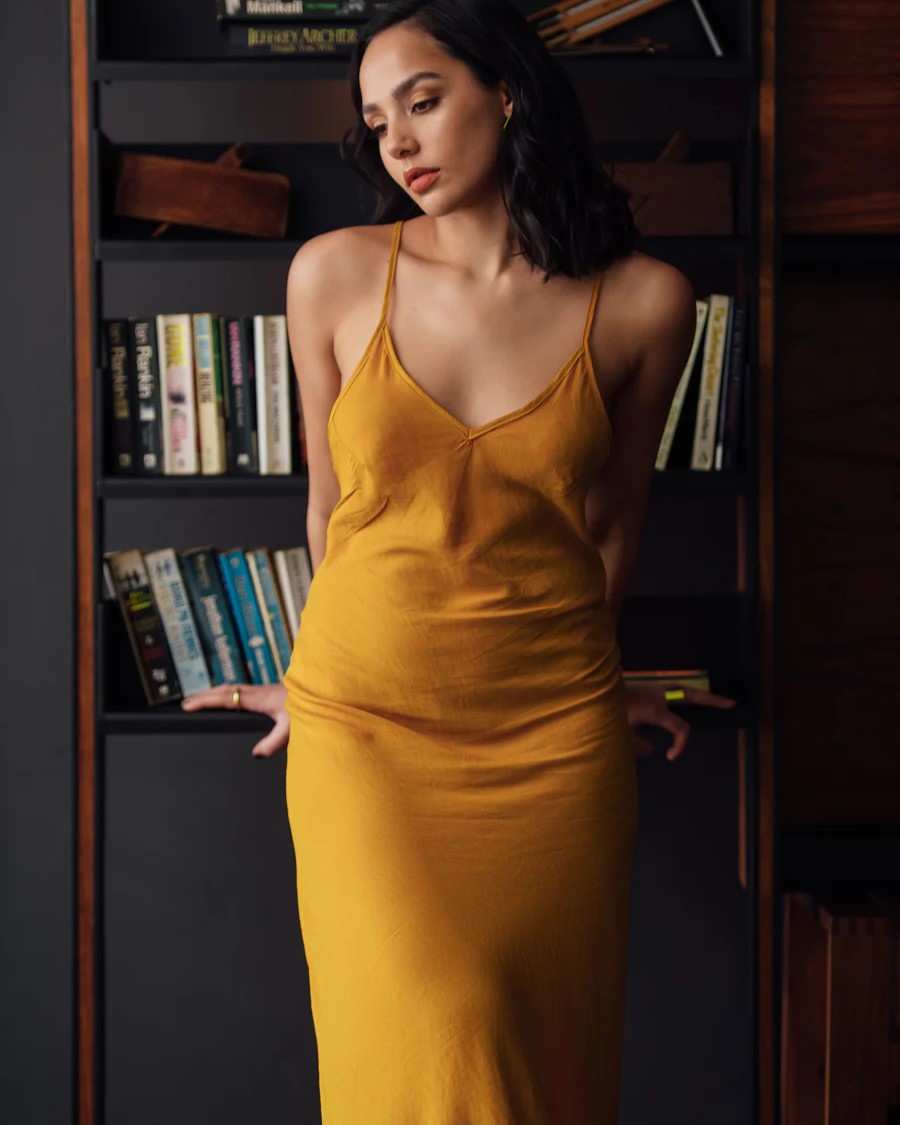 The Tencel Dress Turmeric