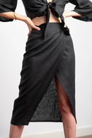 The Wrap Skirt Black