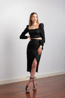 The Wrap Skirt Black