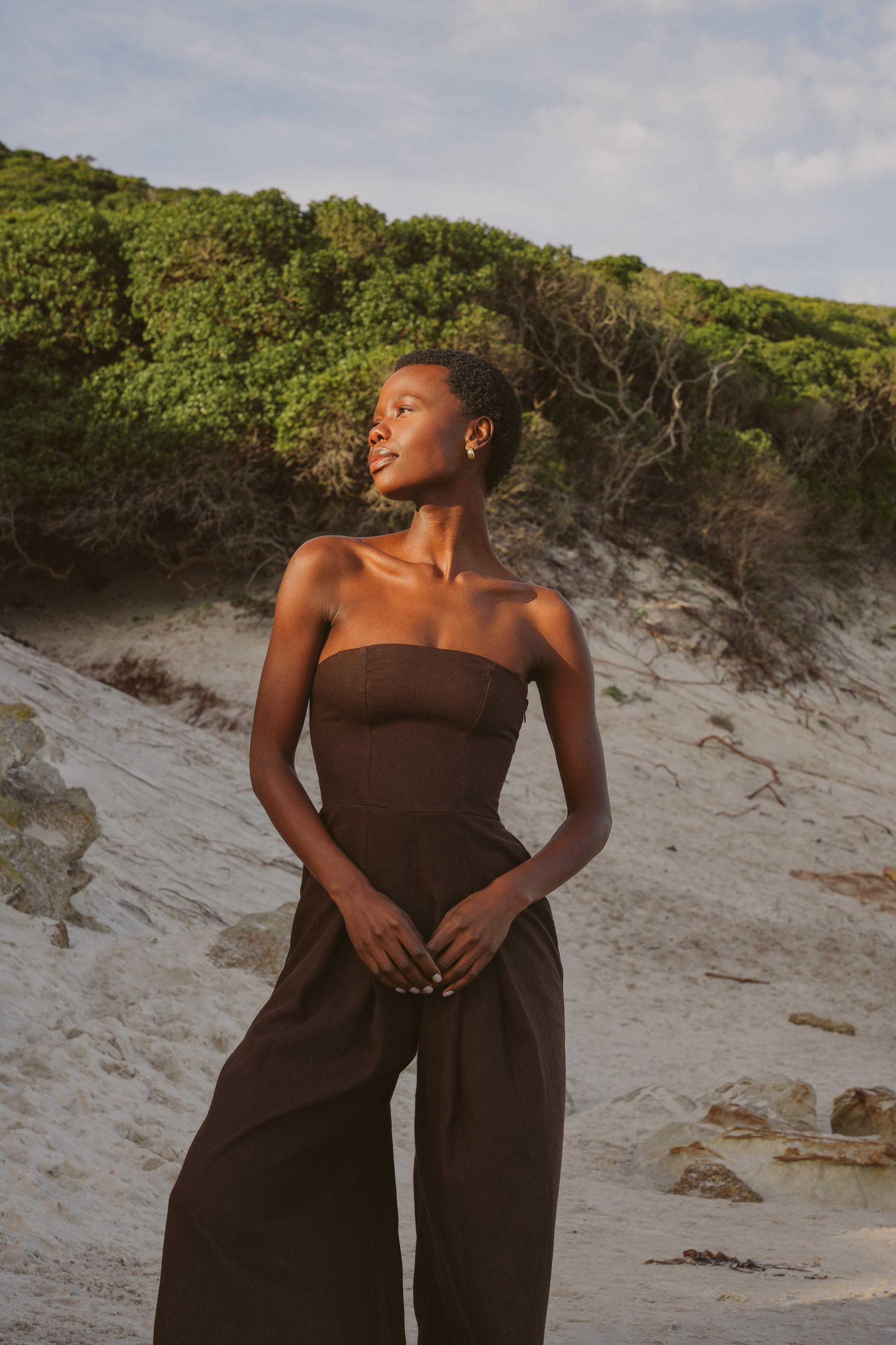 The Sofia Jumpsuit Brown