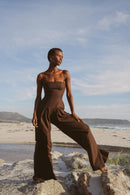 The Sofia Jumpsuit Brown