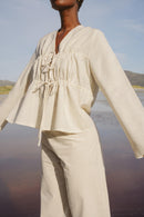 The Wide Leg Pants Cream