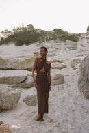 Storm Midi Dress Brown