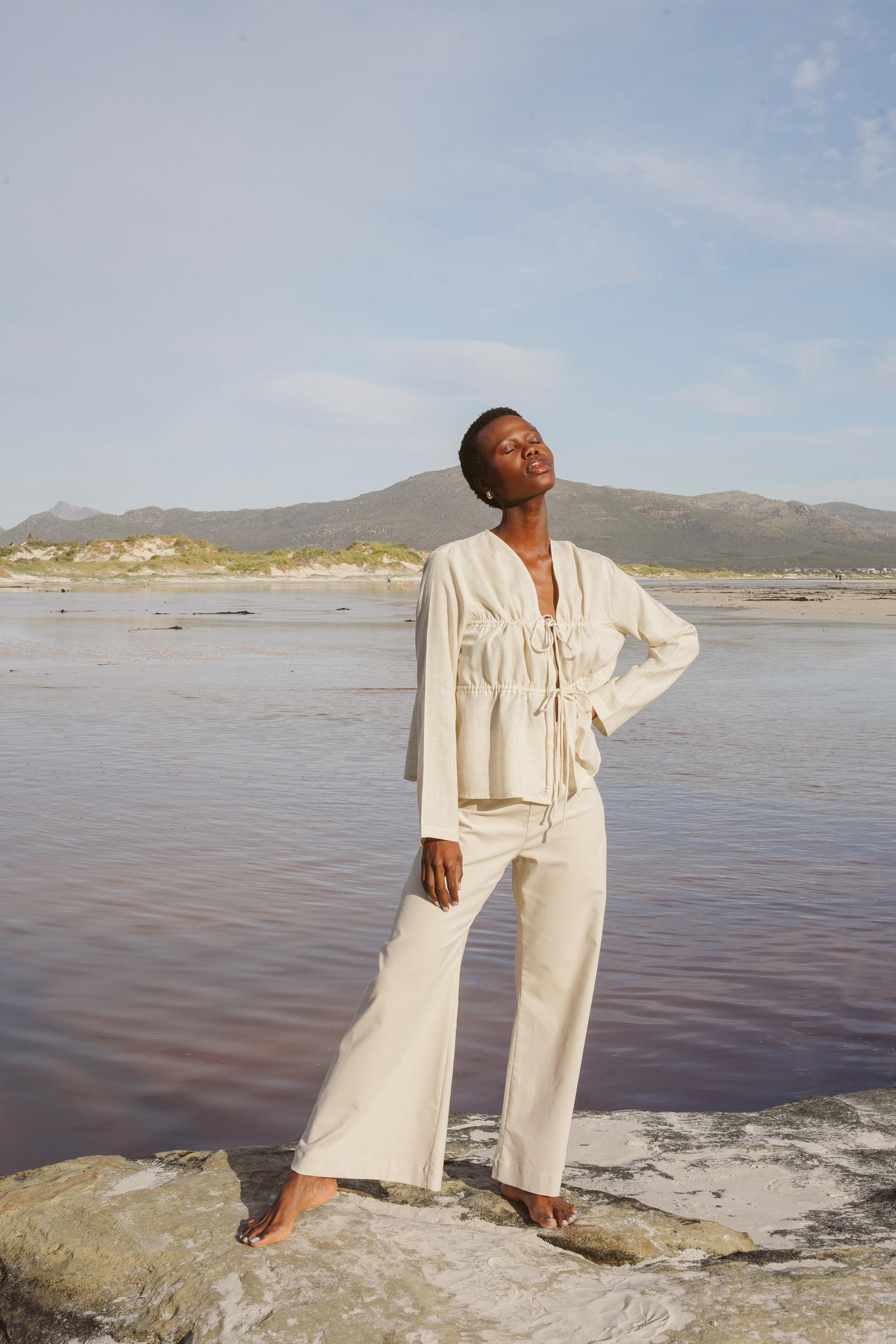 The Wide Leg Pants Cream