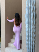 Isola Backless Maxi Dress Orchid