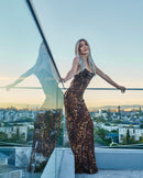 Dreamcatcher Sheer Dress Brown Leo