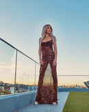 Dreamcatcher Sheer Dress Brown Leo