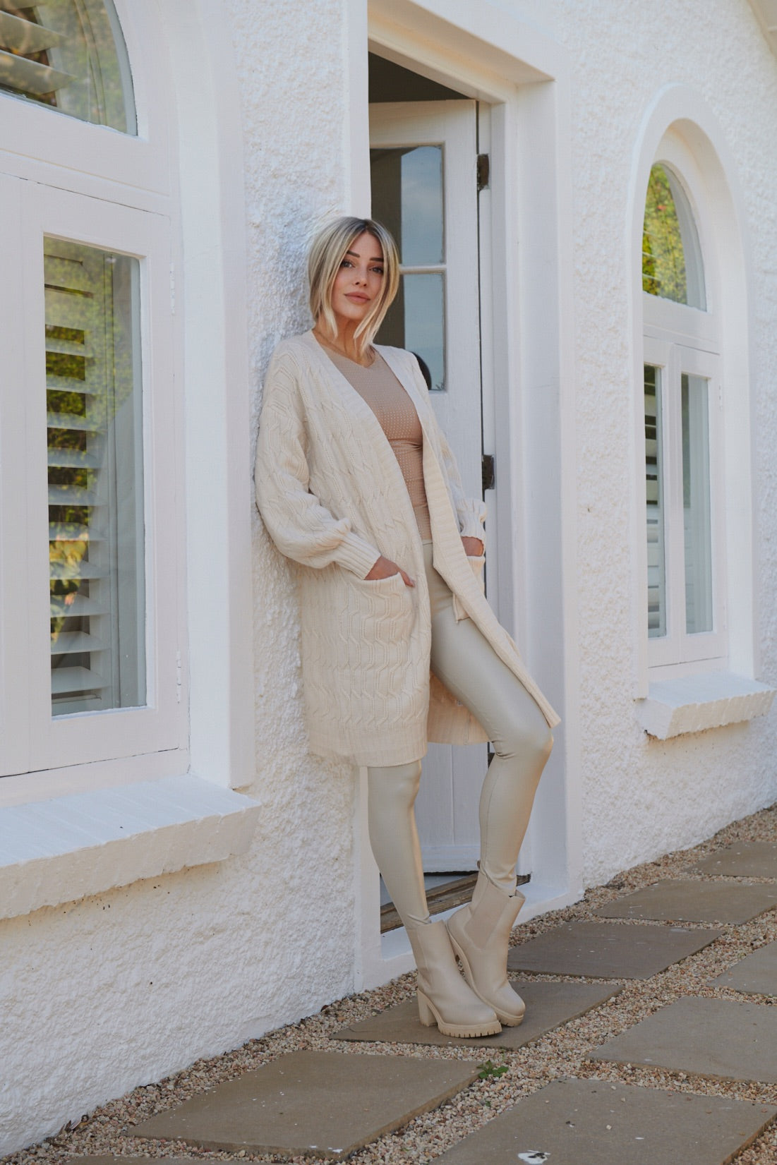 Infinity Cable Cardigan Cream
