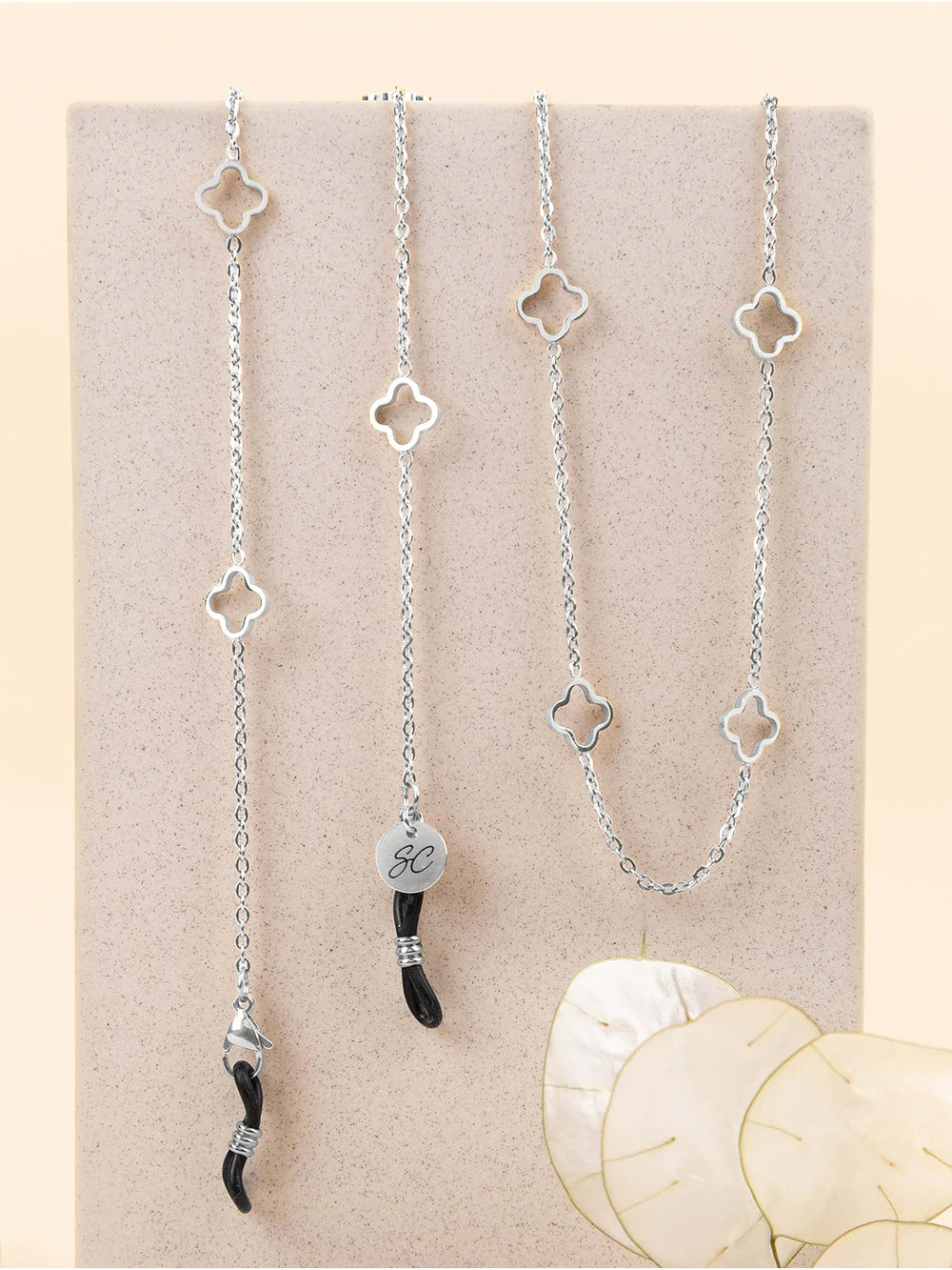 Ruby Air Silver Glasses Chain