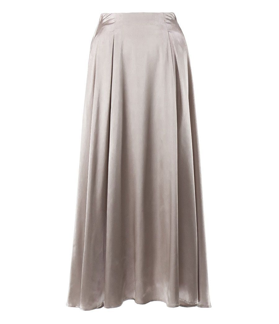 Worth The Wait Satin Skirt Blush