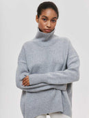Winterberry Polo Neck Knit Grey