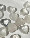 Polished Clear Gemstone Hearts Mini