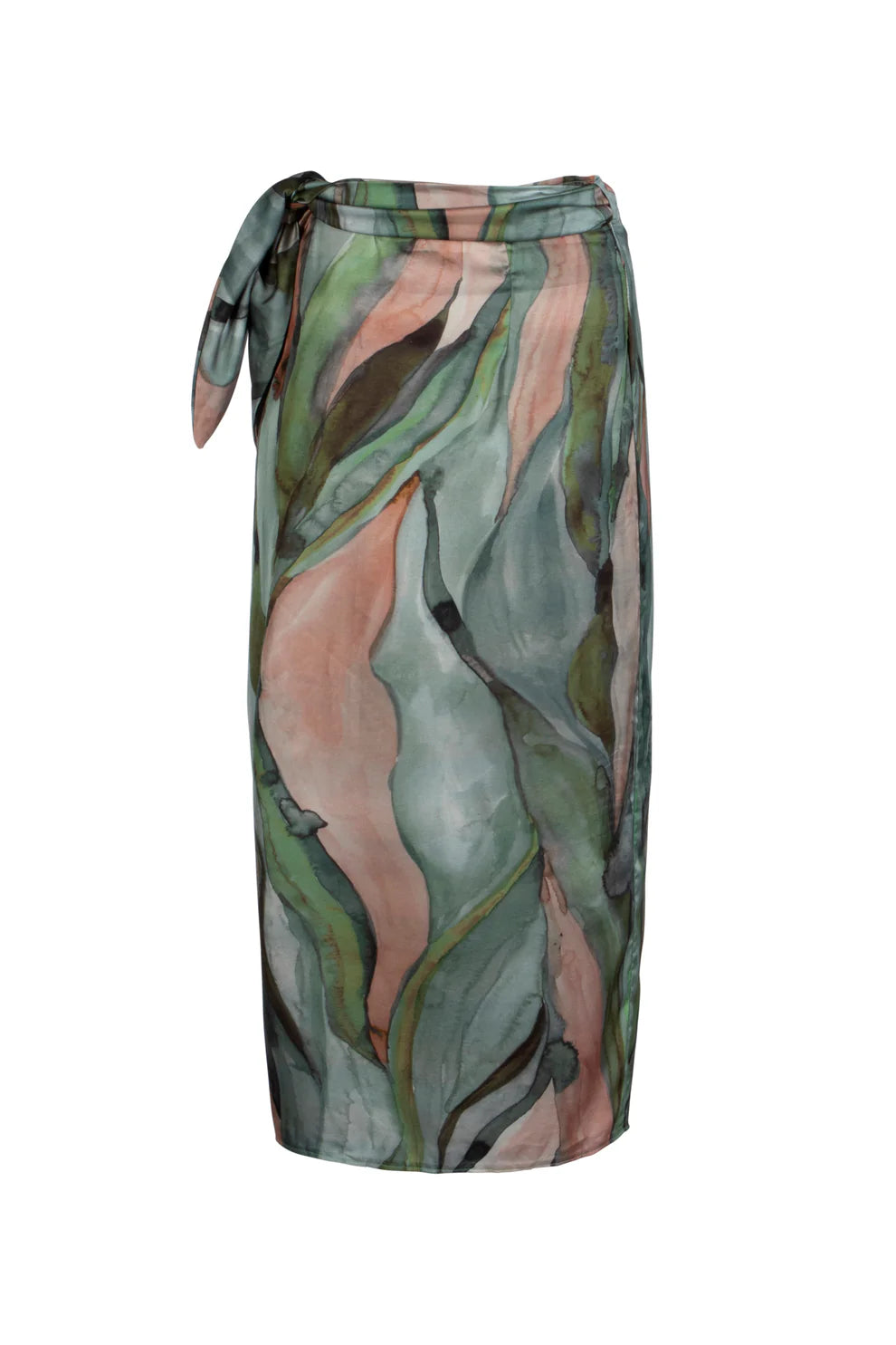 Wrap Skirt Watercolour Green