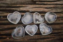 Polished Clear Gemstone Hearts Mini