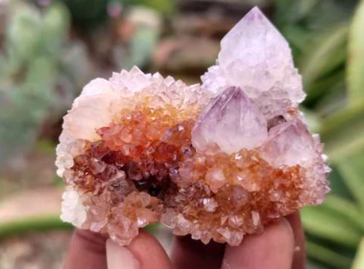 Natural Dark Amethyst and Ametrine Spirit Quartz