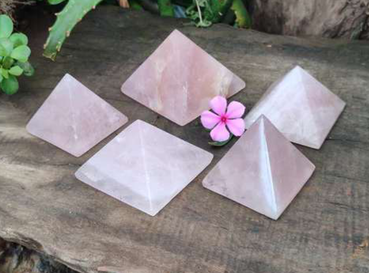 Rose Quartz Pyramids Madagascar