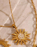 Eternal Sun 18k Gold Plated Necklace