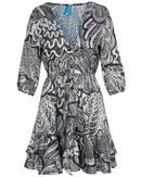 Sienna Dress Monotone Abstract