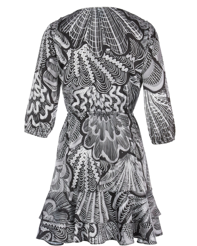Sienna Dress Monotone Abstract