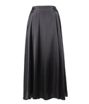 Worth The Wait Satin Skirt Black